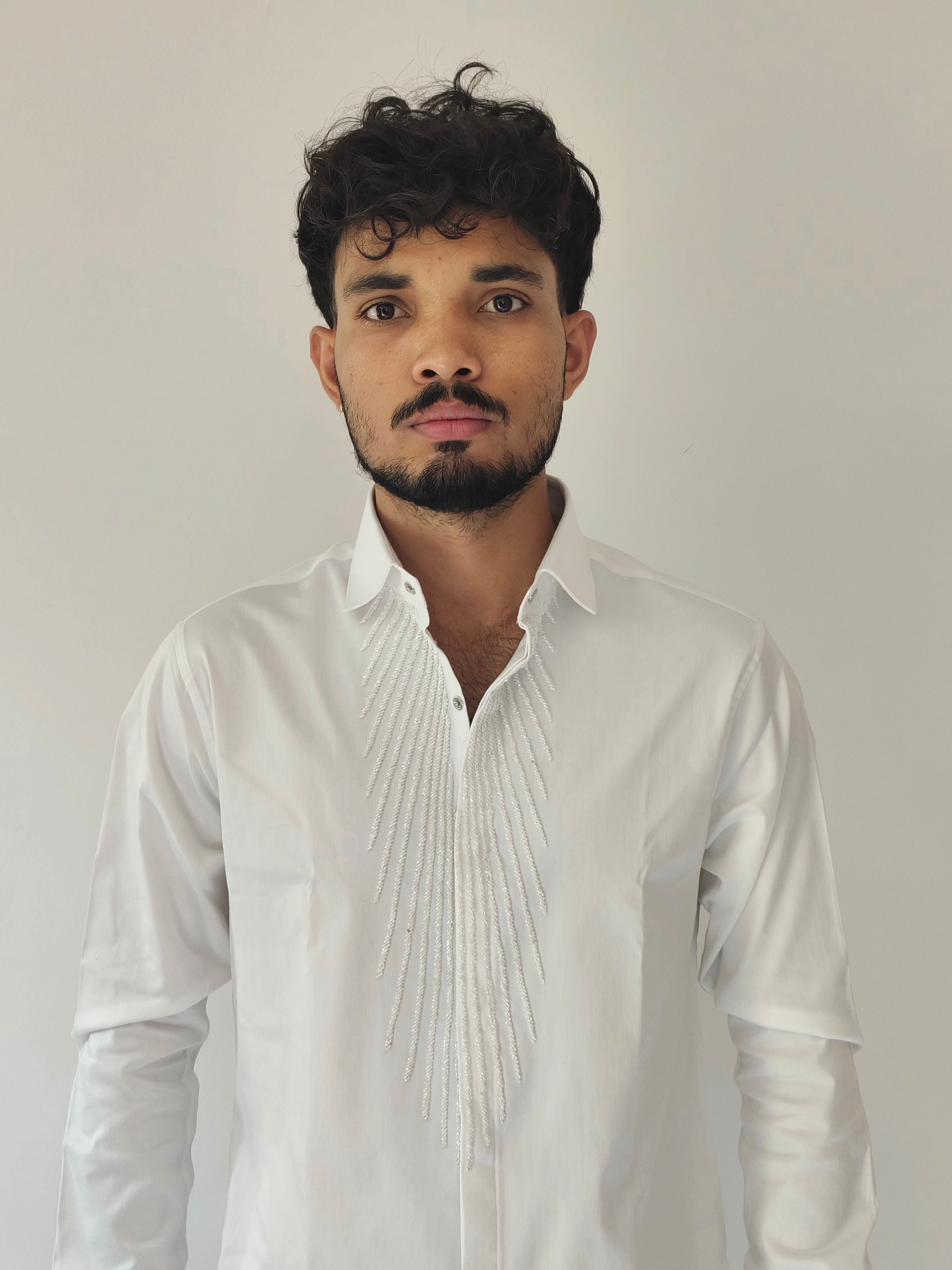 Imperial White Embellished Shirt