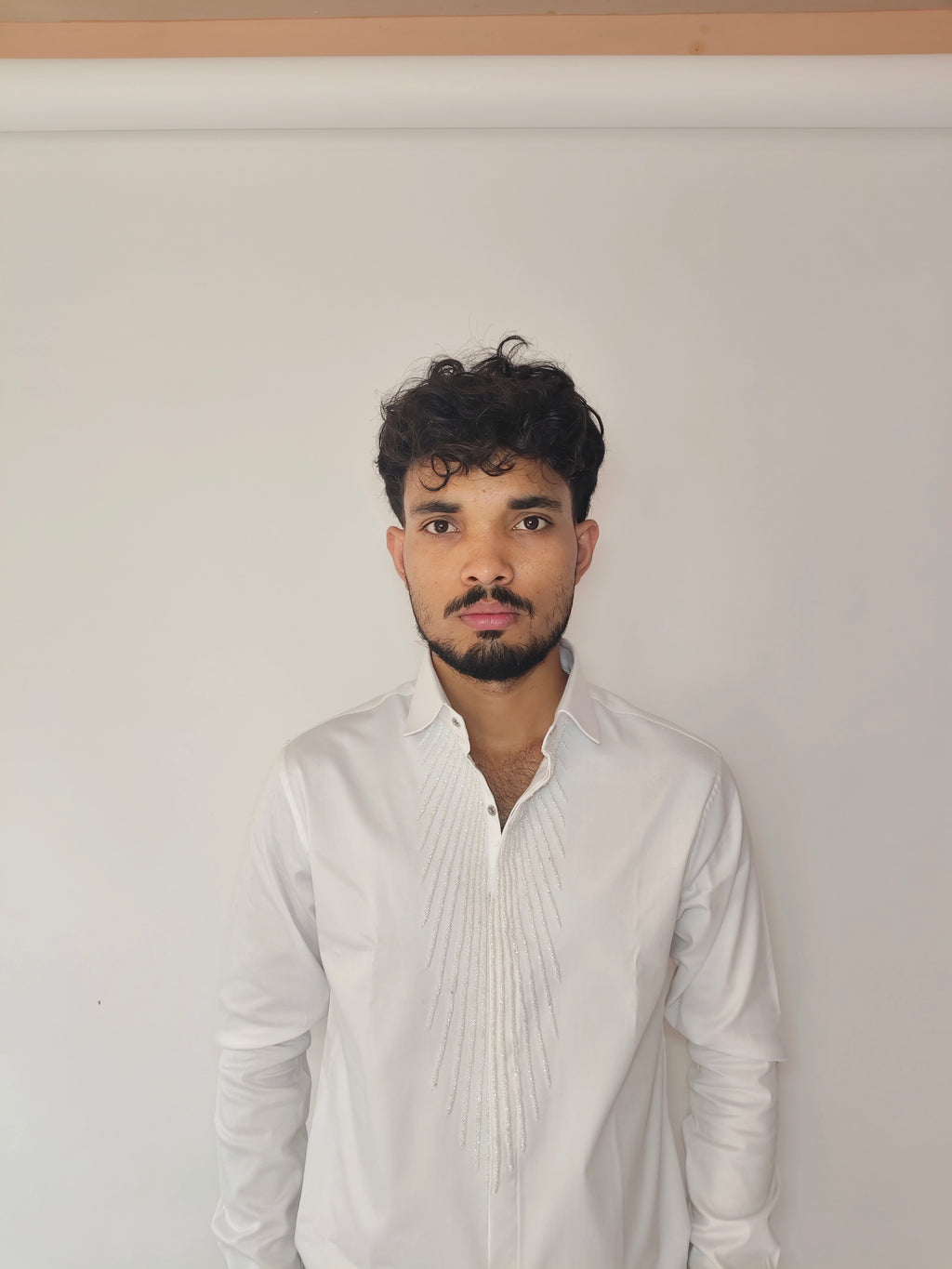 Imperial White Embellished Shirt